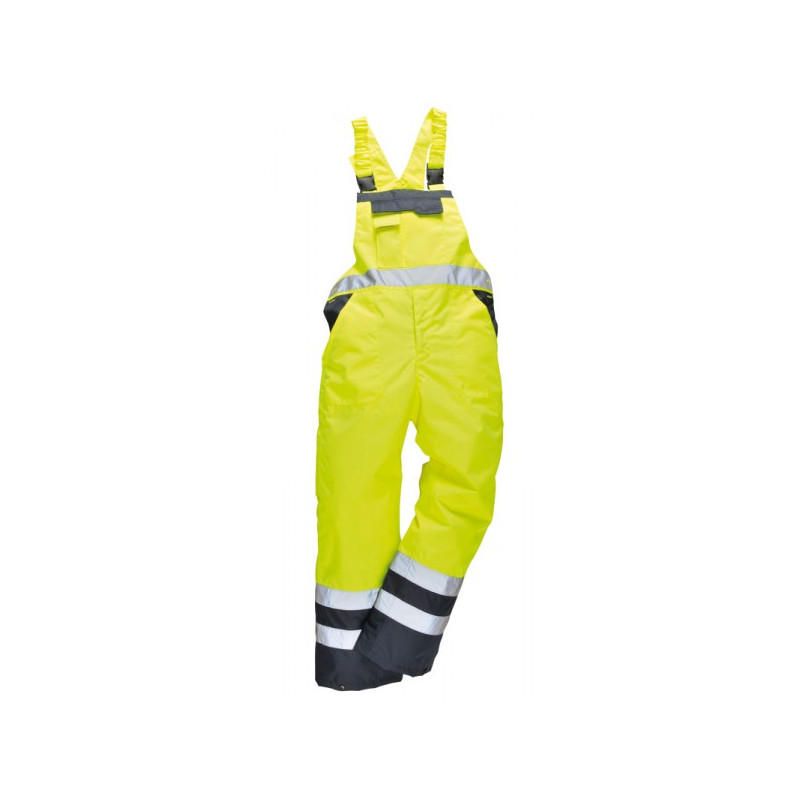 ogrodniczki-ocieplane-ostrzegawcze-s489-zolto-granatowe
