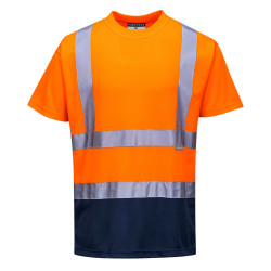 koszulka-ostrzegawcza-portwest-s378-pomaranczowo-granatowa