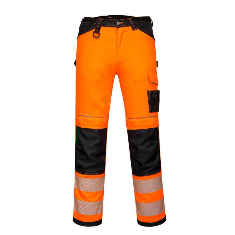 damskie-spodnie-ostrzegawcze-stretch-pw385-pomaranczowe-czarne