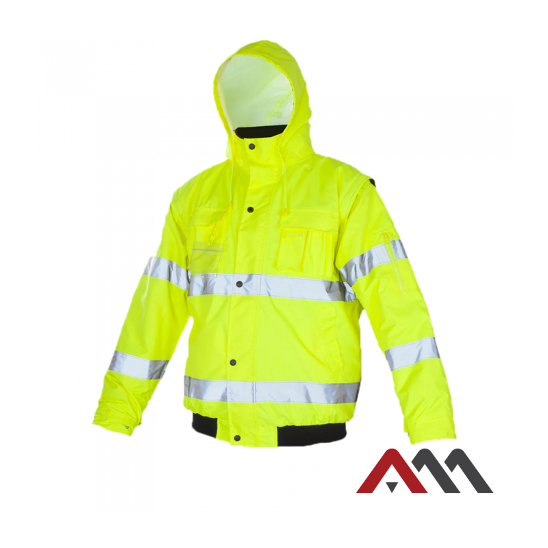kurtka-bomberka-ostrzegawcza-flash-short-yellow-kat-2-seledynowa