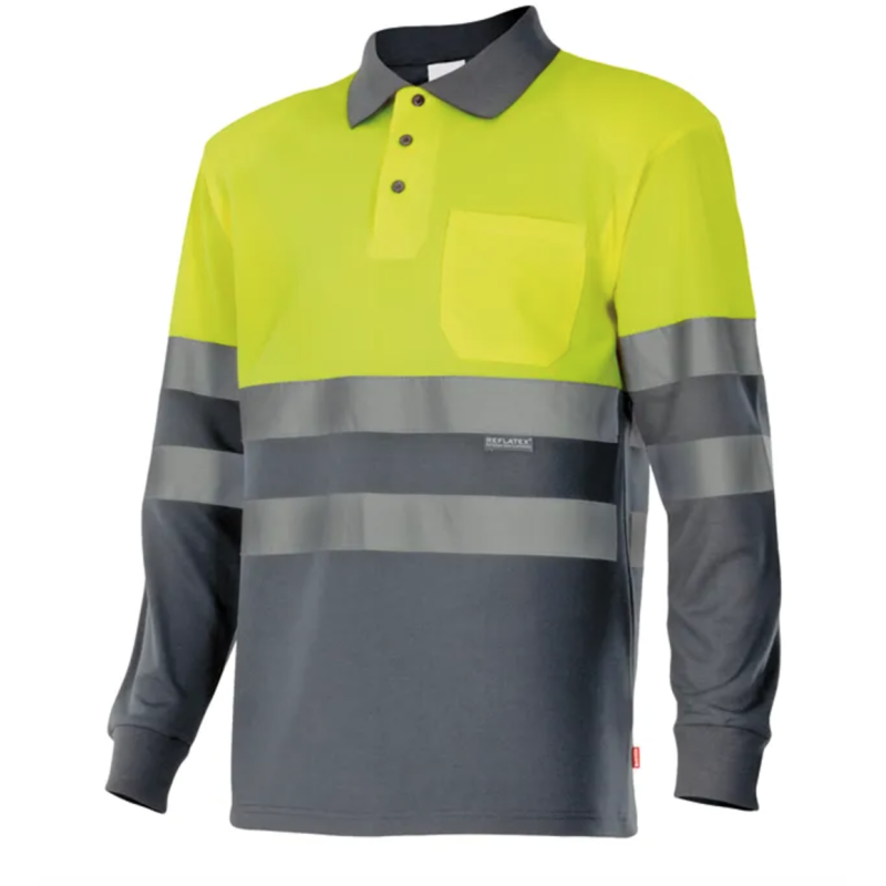 polo-ostrzegawcze-velilla-hv-ls-two-tone-175-szaro-seledynowa