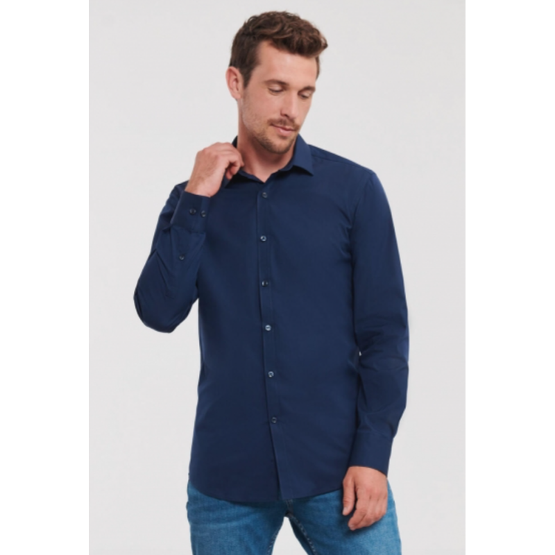 koszula-russell-collection-ultimate-stretch-bright-navy