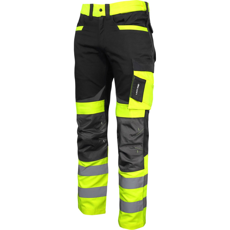 spodnie-do-pasa-ostrzegawcze-slim-fit-l40511-czarno-zolte