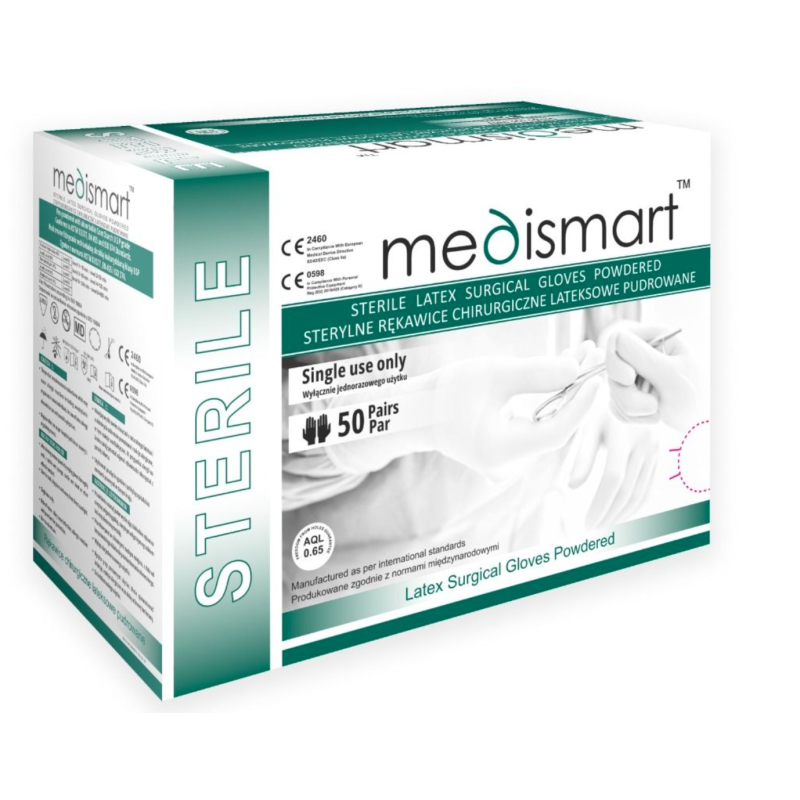 rekawiczki-lateksowe-sterylne-pudrowane-medismart-powder-free-50-par