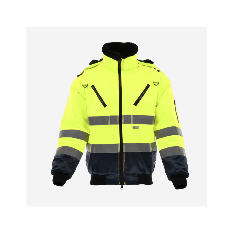 kurtka-ocieplana-ostrzegawcza-sara-alpha-winter-hv-1-07-790-27-22-seledynowo-granatowa kurtka-ocieplana-ostrzegawcza-sara-alpha-winter-hv-1-07-790-27-22-seledynowo-granatowa