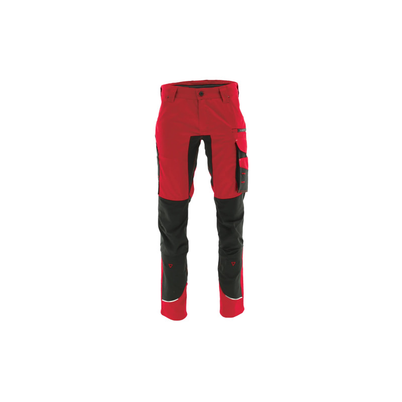Spodnie do pasa Sara MOTIONFLEX 1-05-525-51-25, ciemnoczerwone-czarne