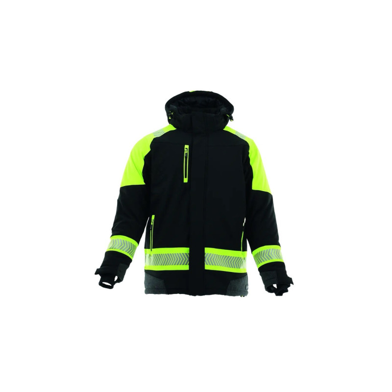 Kurtka ocieplana COMFORT NEO WINTER 1-08-635-25-27, czarno-żółto odblaskowa