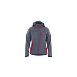 Softshell damski Sara WOMAN PLUS 1-13-465-70-50, szaro-czerwony