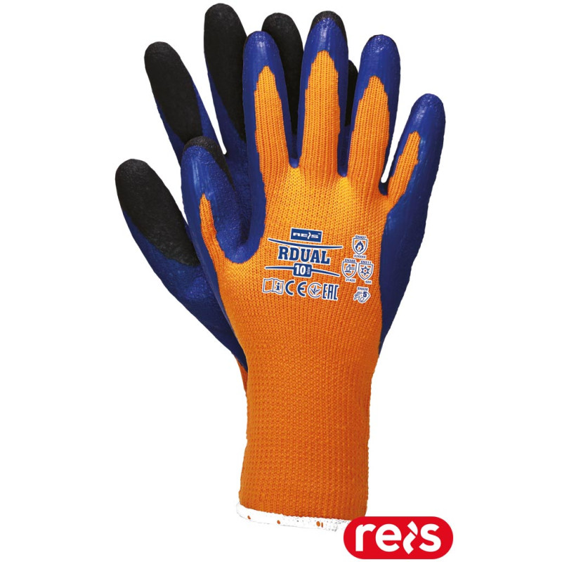 rekawice-ocieplane-powlekane-lateksem-reis-rdual-pomaranczowe