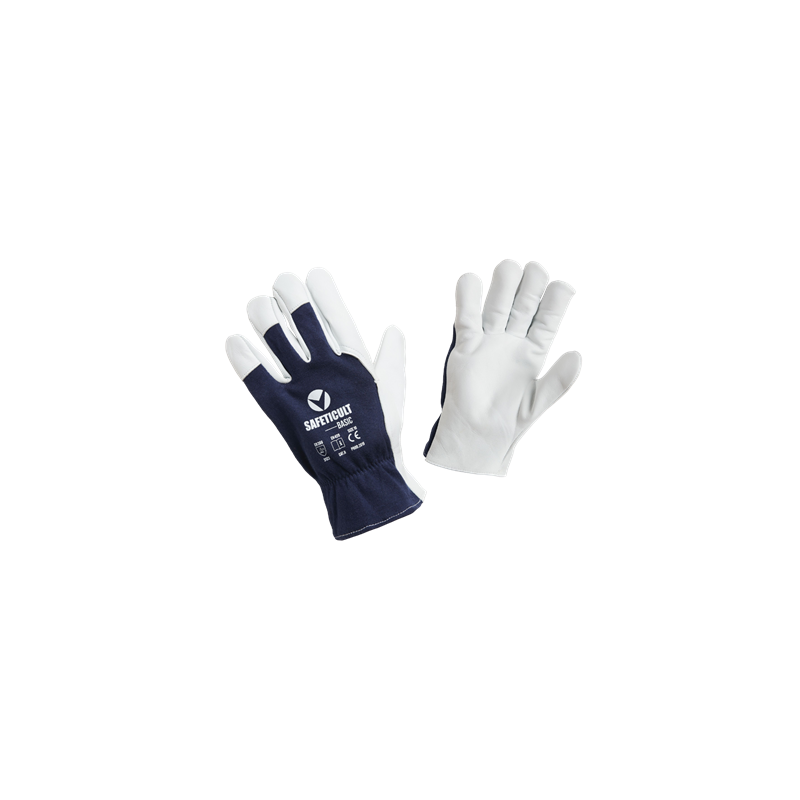 Rękawice wzmacniane skórą licową kozią SAFETICULT BASIC